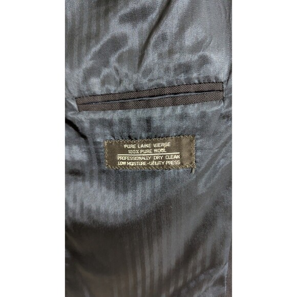 Club Room By Charter Club 40R Navy Blue Wool Gold Button Blazer Preppy Old Money - Picture 8 of 14